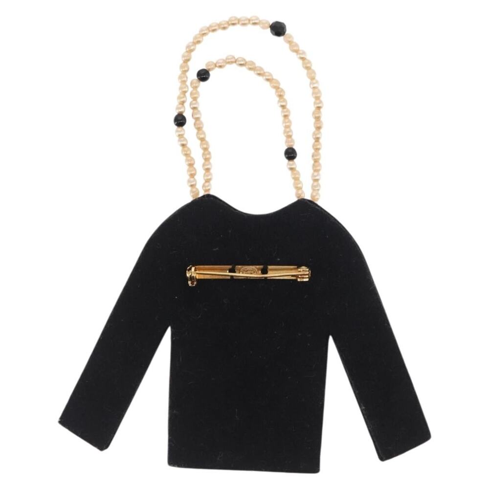 Chanel Jacket Motif Brooch Velour Black CC - Picture 2 of 5